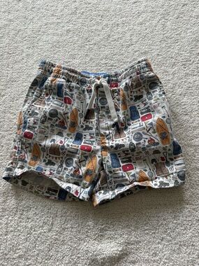 Vineyard Vines Boys’ Multicolor Camping Print Shorts Elastic Waist Size 5
